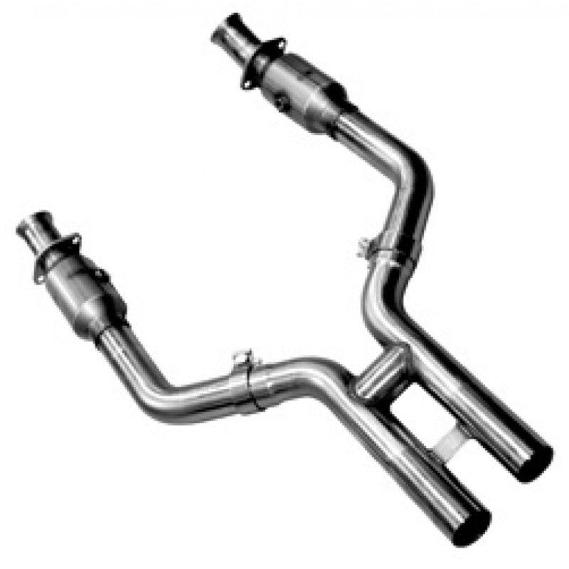 Kooks 05-10 Ford Mustang GT Shelby GT Bullitt 1-5/8 x 2-1/2 (3V) Header & Catted H-Pipe Kit-thumbmail-3