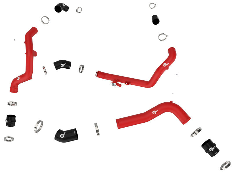 aFe 20-23 Ford Explorer ST V6 3.0L (tt) BladeRunner Aluminum Hot and Cold Charge Pipe Kit - Red-thumbmail-5