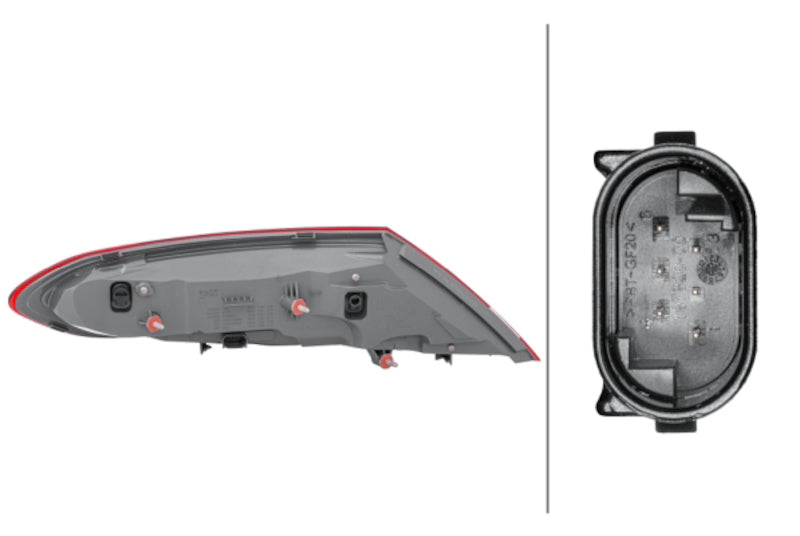 Hella 2017-2018 Mercedes-Benz C300 Right Outer Tail Light-thumbmail-1