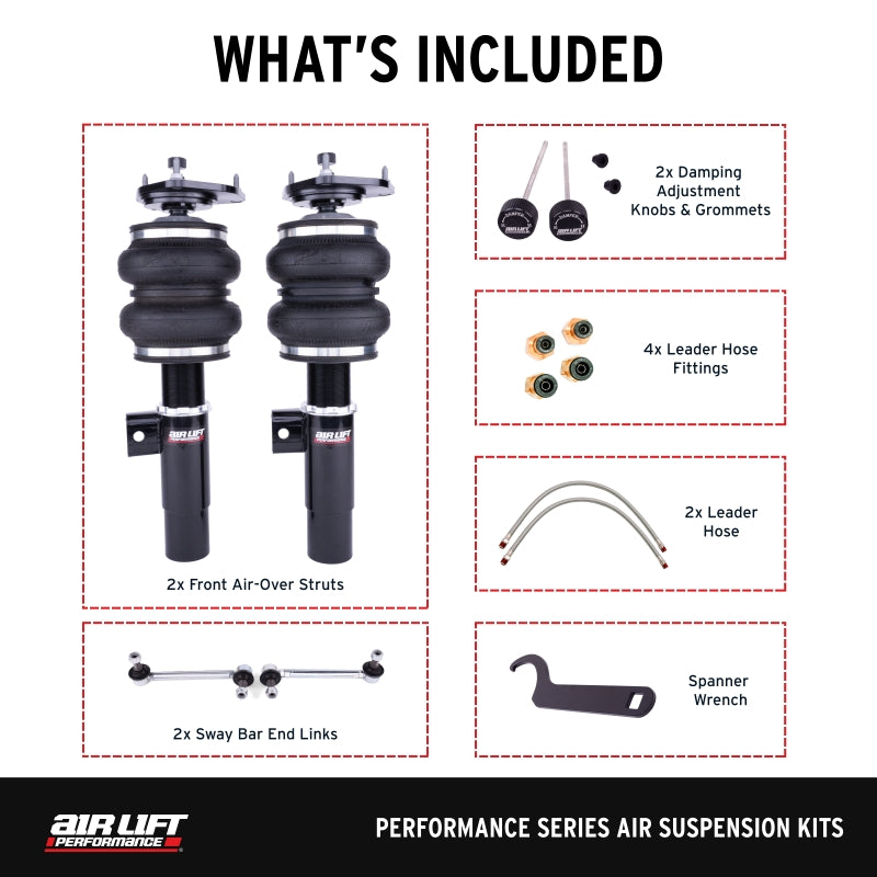 Air Lift Performance 15-20 Audi A3 / 15-24 Volkswagen GTI Air Suspension Front Kit-thumbmail-3