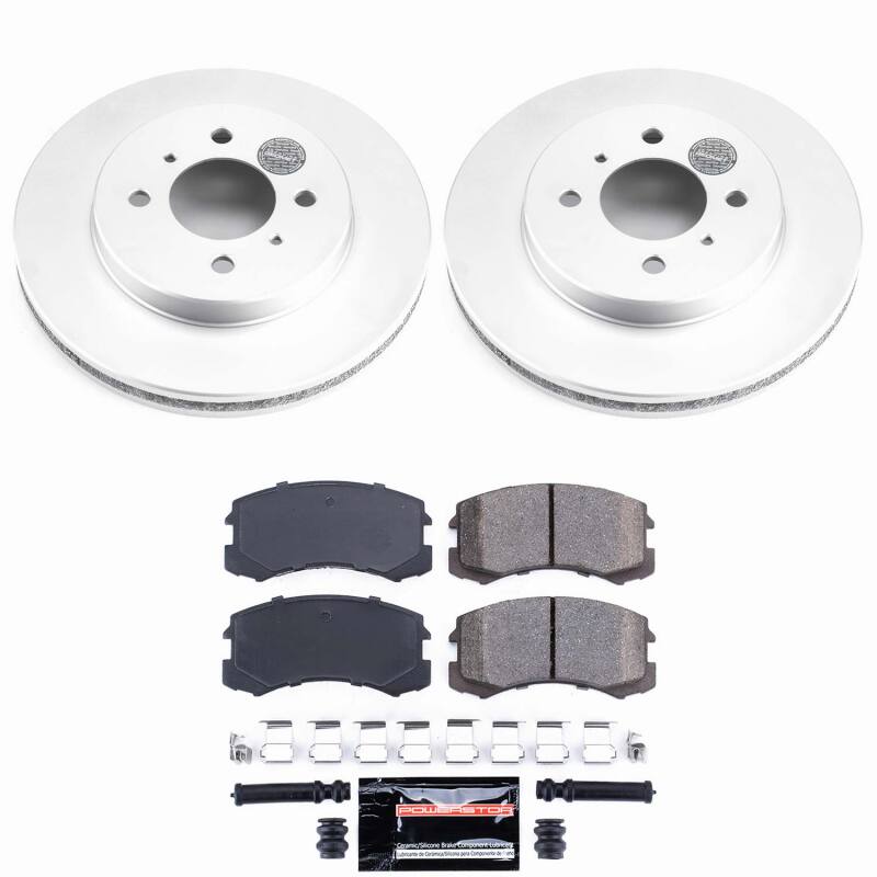Power Stop 02-06 Mitsubishi Lancer Front Z23 Coated Brake Kit-thumbmail-1