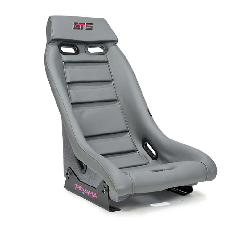 NRG GT Retro Bucket Seat -Gunmetal PVC Leather Gunmetal Stitching Multicolor Fiberglass Back Glitter-thumbmail-1