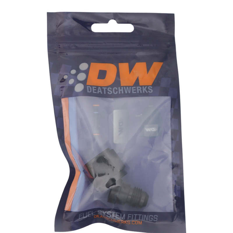DeatschWerks 8AN Female Flare to 6AN Male Flare Reducer - Anodized Matte Black-thumbmail-2