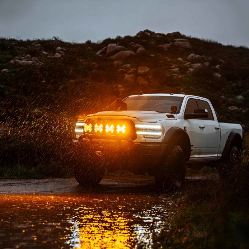 KC HiLiTES SlimLite 8in. LED Light Shield (Shield Only) - Amber-thumbmail-5