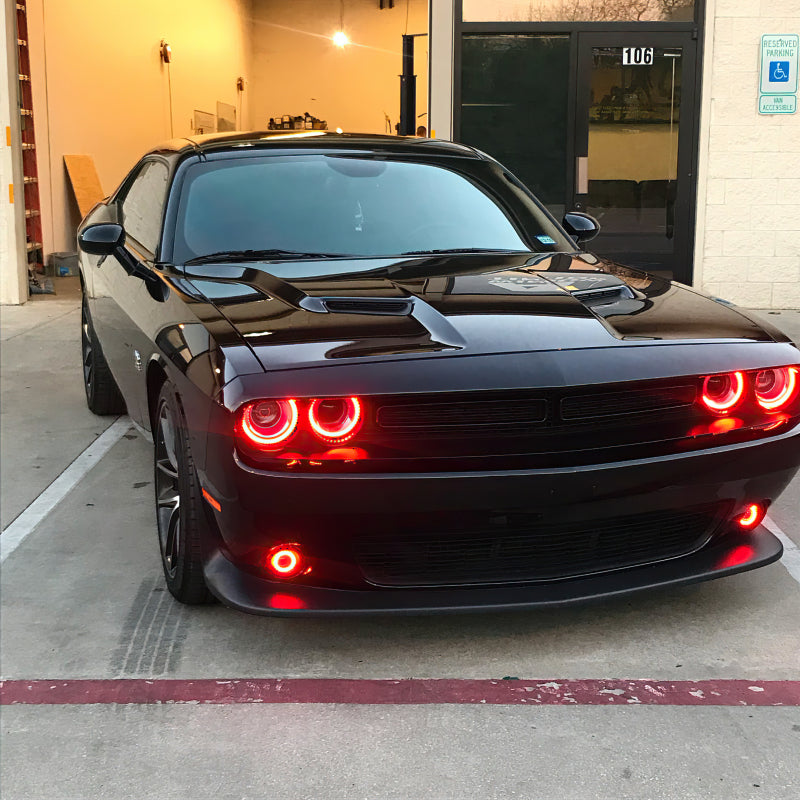 Oracle 15-23 Dodge Challenger LED Headlight Halo Kit - Red-thumbmail-5