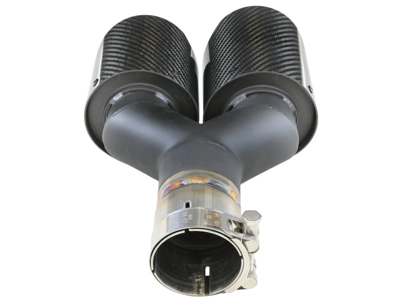 aFe Takeda 2.5in 304 Stainless Steel Clamp-on Exhaust Tip Passenger Side 2.5in Inlet 4inDual-Carbon-thumbmail-4