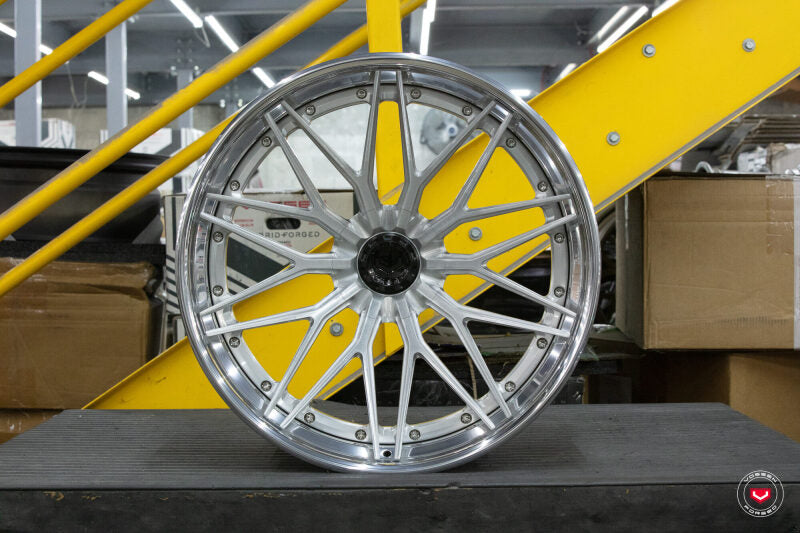 Vossen Forged VPS-4 (3PC) 20X9 5X112 Brushed Cntr Polished Lips Raw Hardware Satin Black MCLAREN 720-thumbmail-1