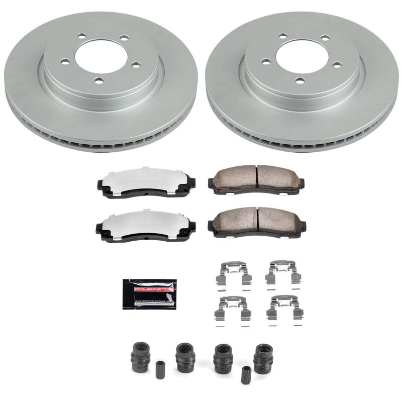 Power Stop 02-05 Ford Explorer Front Z36 Coated Truck & Tow Brake Kit-thumbmail-1