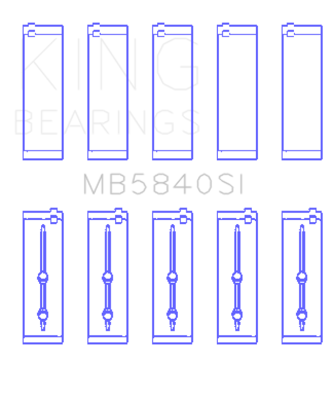 King Engine Bearings Chrysler/Dodge Gen Iii Hemi 5.7/6.1/6.4 (Size +0.25mm) Main Bearing Set-thumbmail-2