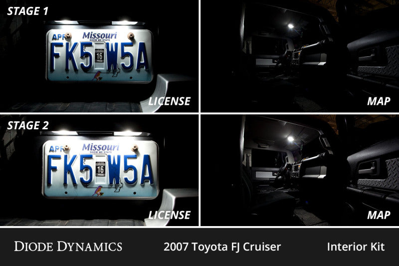 Diode Dynamics 07-14 Toyota FJ Cruiser Interior LED Kit Cool White Stage 2-thumbmail-2