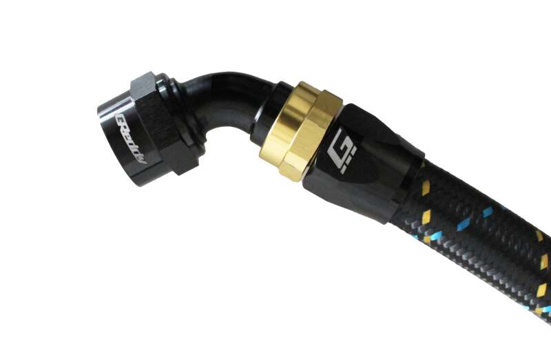 GReddy AN10 60 DEGREE HOSE END SWIVEL BLACK/GOLD ANODIZED-thumbmail-1