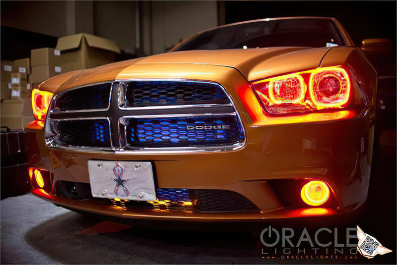 Oracle 11-12 Dodge Charger LED Fog Light Halo Kit - Amber-thumbmail-4
