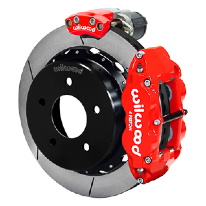Wilwood 88-98 GM C1500 Superlite Rear Electronic Parking Brake Kit 12.88in Rotor 3.25in Offset - Red-thumbmail-1