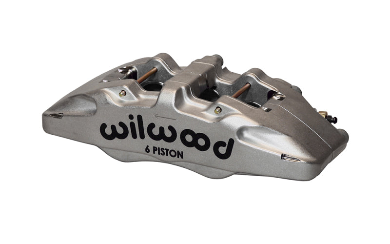 Wilwood Caliper-Forged Dynapro 6 5.25in Mount-Nickel-L/H 1.62/1.12/1.12in Pistons 1.10in Disc