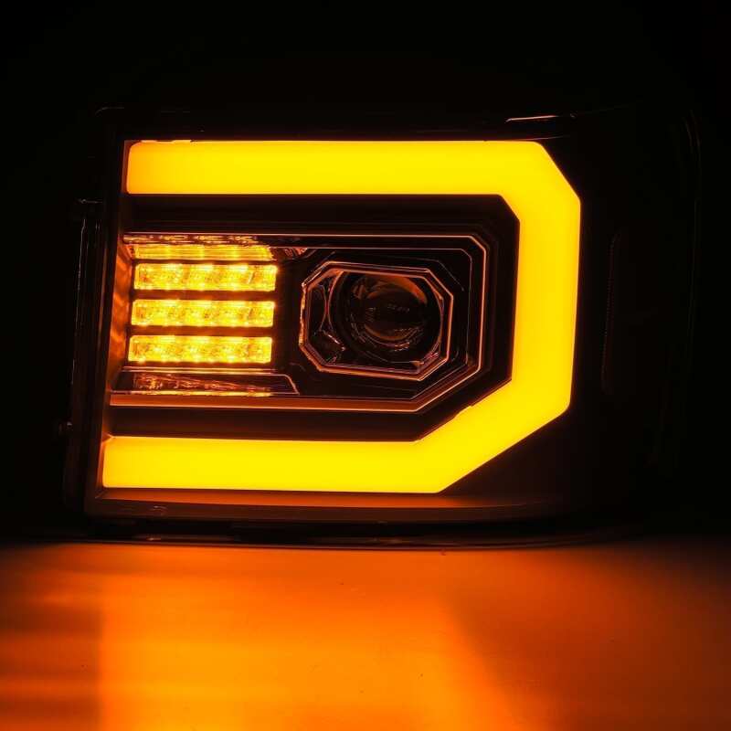 AlphaRex 07-13 GMC Sierra 1500 (No Clsc) LUXX-Series LED Proj HL Chrome w/Actv Lgt & Seq.Sig / DRL-thumbmail-4