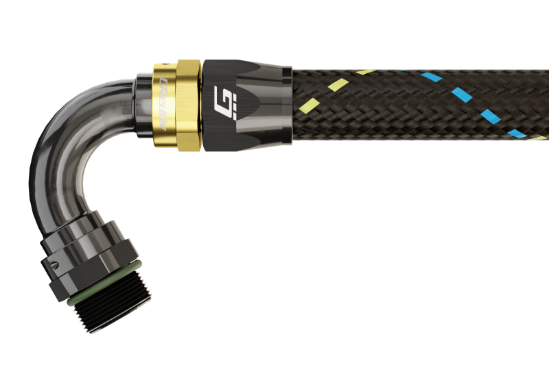 GReddy AN08 120 DEGREE ORB MALE BLACK/GOLD ANODIZED-thumbmail-1