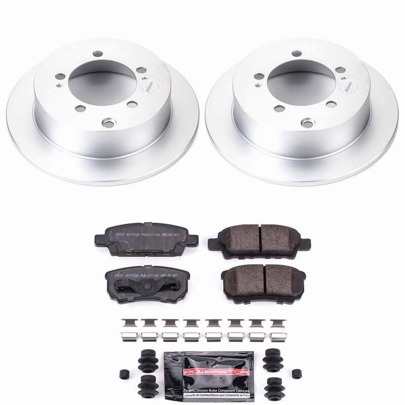 Power Stop 04-06 Mitsubishi Lancer Rear Z23 Coated Brake Kit-thumbmail-1