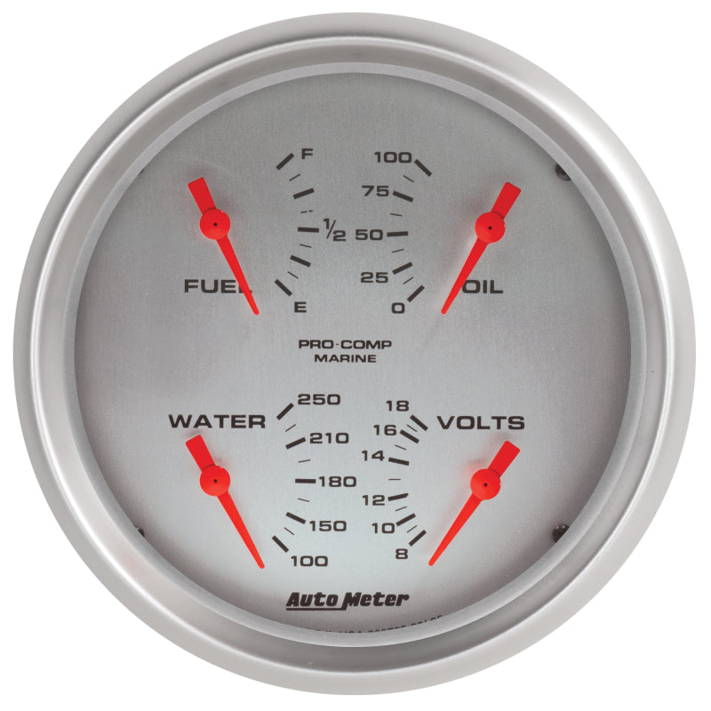 Autometer Marine Silver 5in Ultra-Lite 100 PSI-thumbmail-1