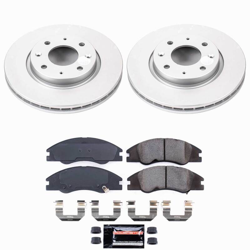 Power Stop 04-09 Kia Spectra Front Z23 Coated Brake Kit-thumbmail-1