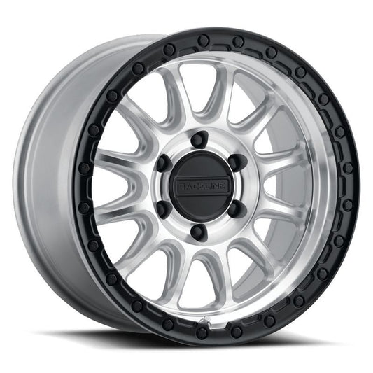 Raceline 960MB Alpha 17x8.5in / 6X139.7 BP / 35mm Offset / 106.1mm Bore - Machined w/Black Ring