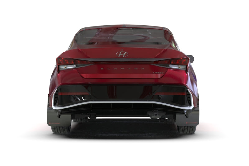 Rally Armor 2024 Hyundai Elantra Black Mud Flap Metallic Black Logo-thumbmail-1