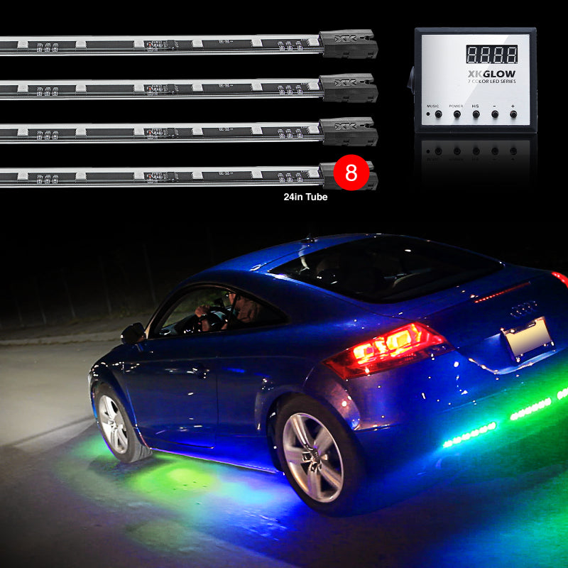 XK Glow 3 Million Color XKGLOW LED Accent Light Car/Truck Kit 8x24In Tubes-thumbmail-2