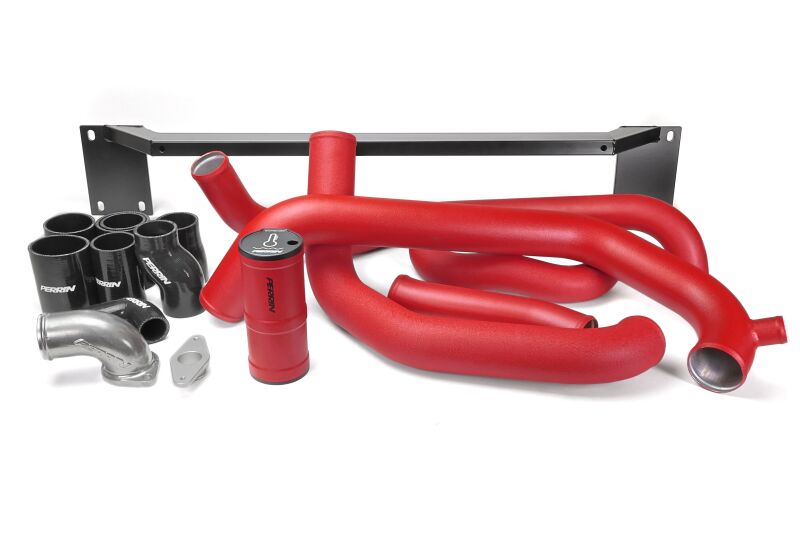 PERRIN 08-14 Subaru WRX Front Mount Intercooler Boost Tube Kit - Red-thumbmail-2