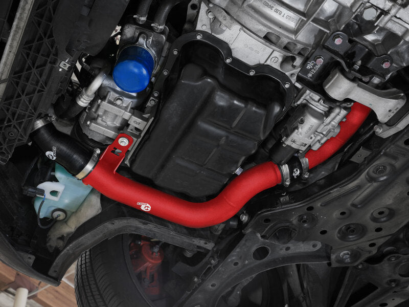 AFE 19-22 Hyundai Veloster N BladeRunner Aluminum Hot & Cold Charge Pipe Kit - Red-thumbmail-3