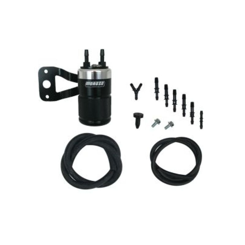 Moroso Harley-Davidson Twin Cam (w/Stock Air Cleaner) Air Oil Separator - Black & Polished-thumbmail-1
