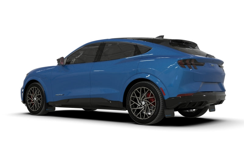 Rally Armor 21-23 Ford Mustang Mach-E Black UR Mud Flap w/ Metallic Black Logo-thumbmail-5