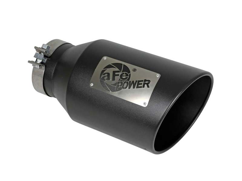 aFe Power Universal 5in Inlet 8in Outet MACH Force-XP Clamp-On Exhaust Tip - Black-thumbmail-1