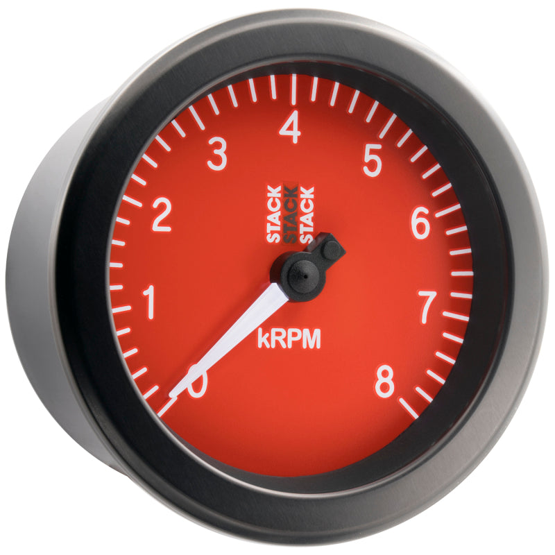 Autometer Stack Sport 88mm 0-8K RPM Tachometer - Red-thumbmail-5