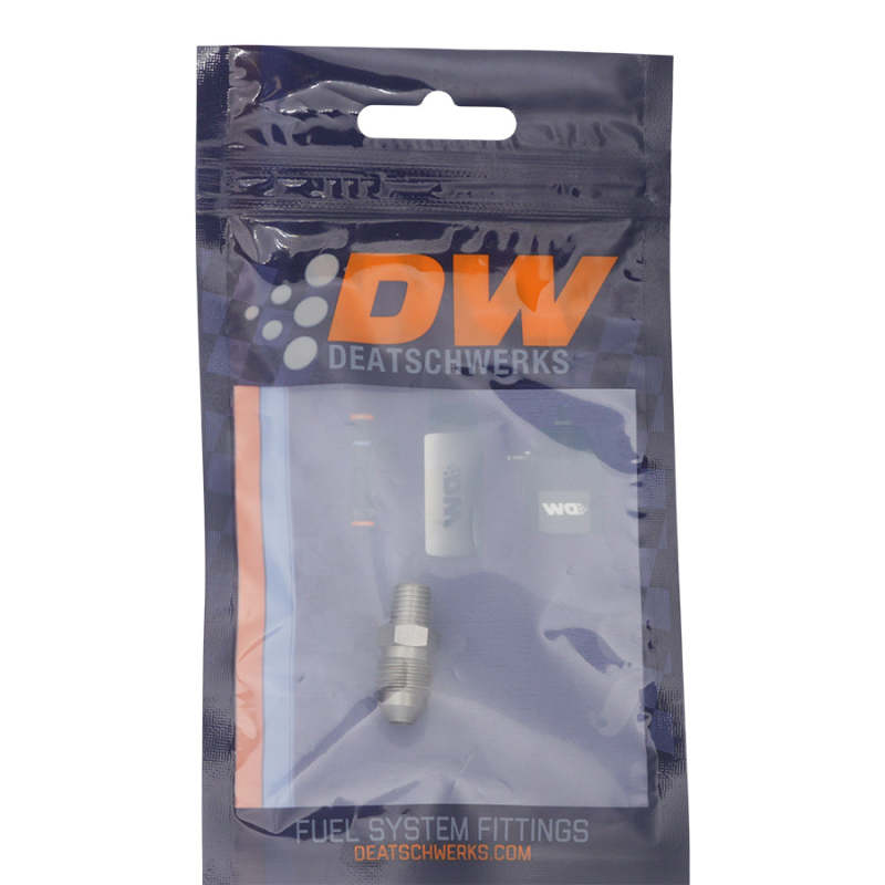 DeatschWerks 4AN Male Flare to 1/16in NPT Male - Anodized Stainless Steel-thumbmail-2