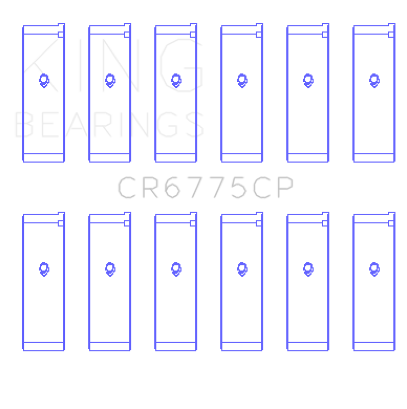 King Engine Bearings Nissan Vq35DE (Size +0.25mm) Connecting Rod Bearing Set-thumbmail-2
