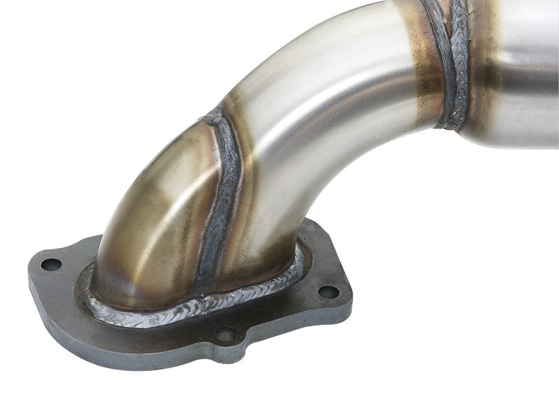 aFe POWER 14-18 Chevrolet Corvette C7 & Z06 Twisted Steel 3in 304 Stainless Steel Mid Pipe w/ Cat-thumbmail-4
