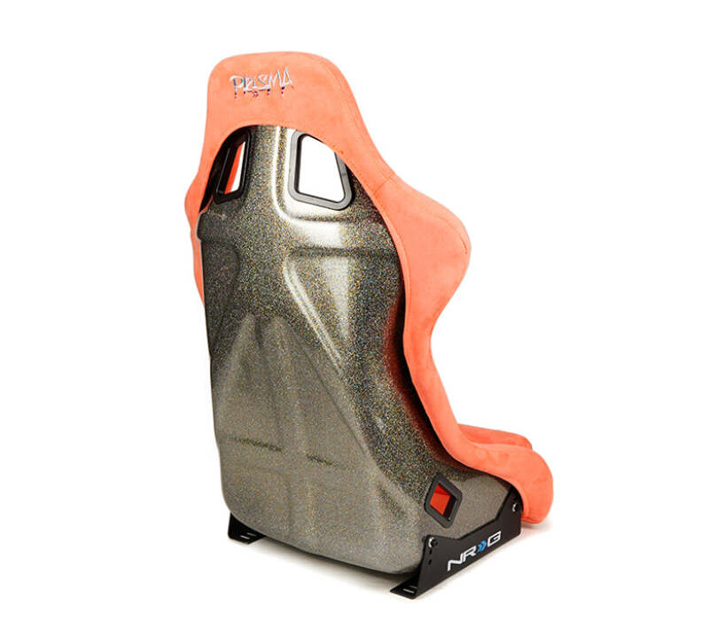 NRG FRP Bucket Seat ULTRA Edition W/ Grey Pearlized Back / Peach Microfiber Material - Large-thumbmail-4
