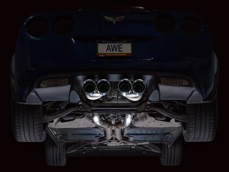 AWE Tuning C6 Chevrolet Corvette Z06/ZR1 Touring Edition Axle-back Exhaust w/ Chrome Silver Tips-thumbmail-5