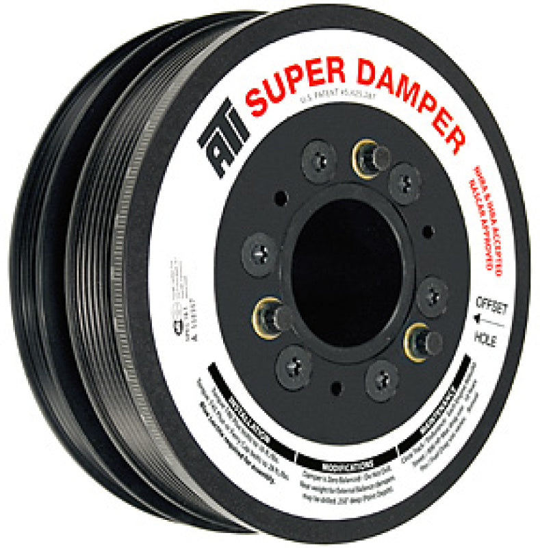 ATI Damper - 8.25in - Alum - 10 & 4 Grv - LS7 - Y Body Corvette - Gen 5 Z28 - LS3 - 10 Percent OD-thumbmail-1