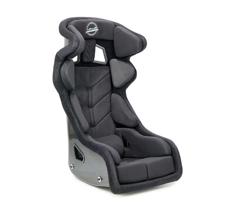 NRG FIA Competition Seat w/ Head Containment & Comp Fabric FIA Velcro Paddings - Thick Cushion (Blk)-thumbmail-1