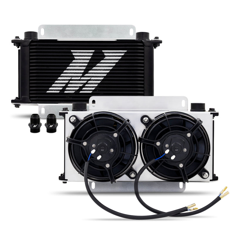 Mishimoto Universal Oil Cooler Kit - 19 Row Cooler and 2x5in Fans-thumbmail-1