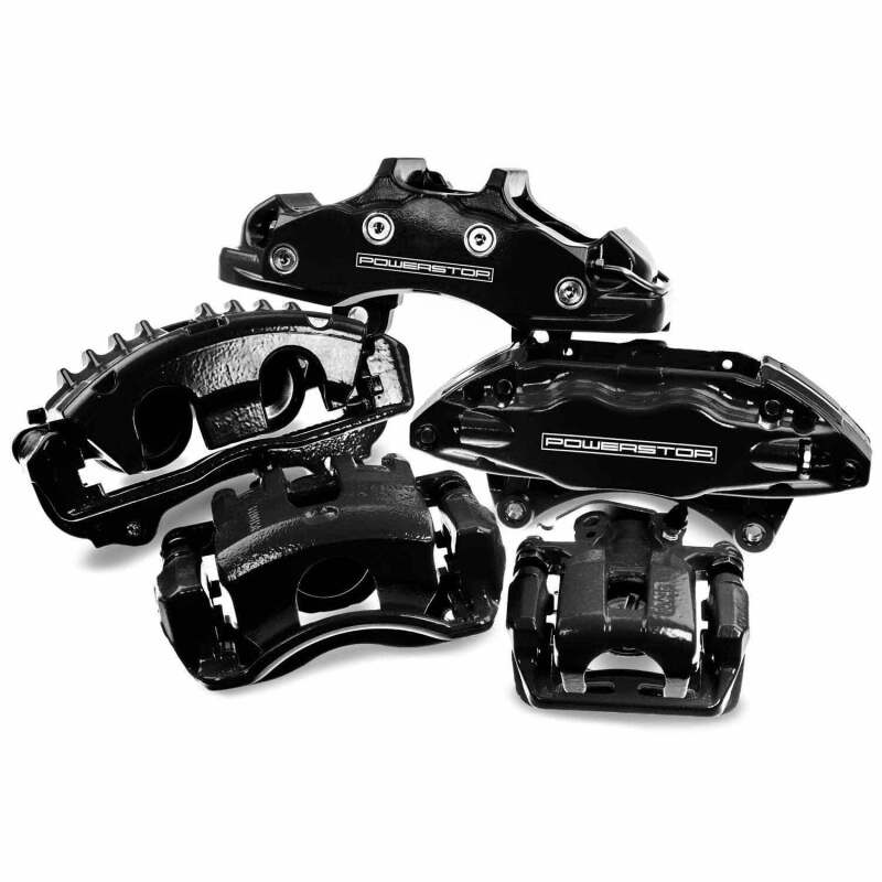 Power Stop 04-08 Acura TSX Rear Black Caliper - Pair w/Bracket-thumbmail-5