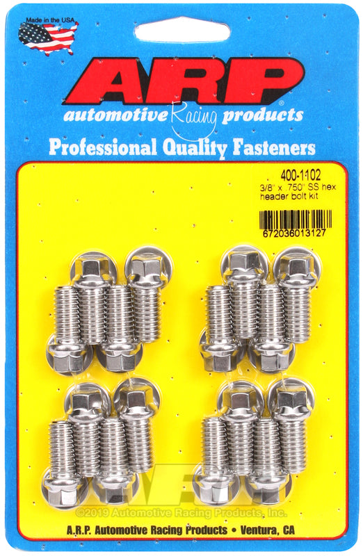 ARP Chevrolet / Ford 3/8in x .750 SS Hex Header Bolt Kit-thumbmail-1