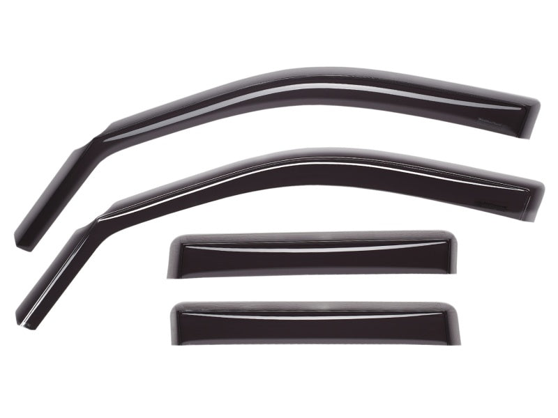 WeatherTech 04+ GMC Canyon Ext Cab Front and Rear Side Window Deflectors - Dark Smoke-thumbmail-1