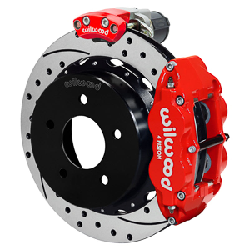 Wilwood 88-98 GM C1500 Superlite Rear Elec. Parking Brake Kit 14in SRP Rotor 3.25in Offset - Red-thumbmail-1