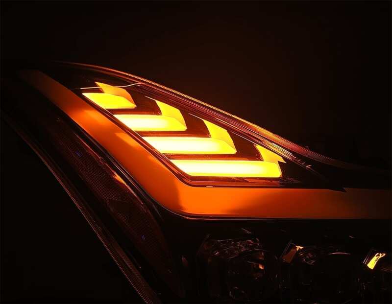 AlphaRex 08-13 Infiniti G37 NOVA LED Proj Headlights Alpha Black w/Activ Light/Seq Signal/Switch DRL-thumbmail-4