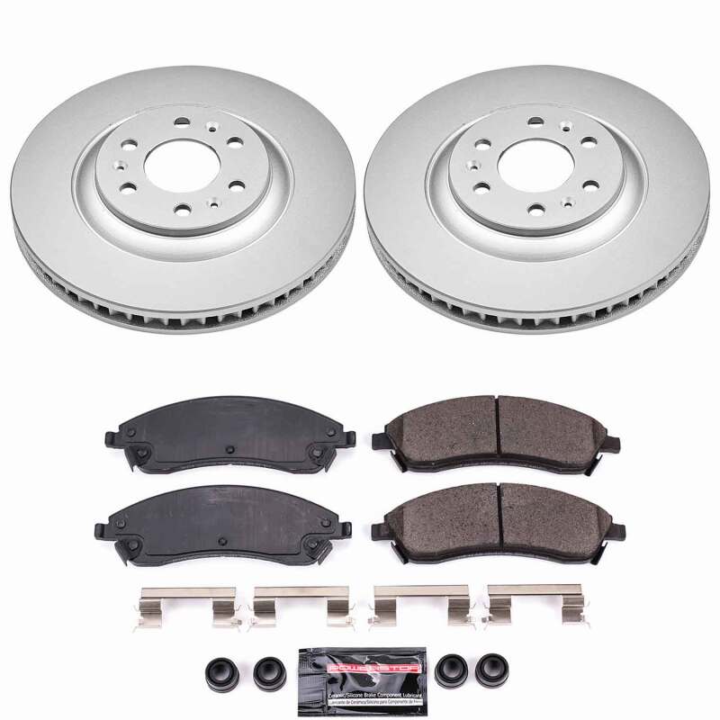 Power Stop 04-09 Cadillac SRX Front Z23 Coated Brake Kit-thumbmail-1