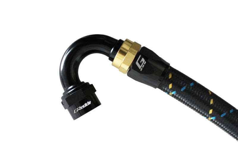GReddy AN08 150 DEGREE HOSE END SWIVEL BLACK/GOLD ANODIZED-thumbmail-1