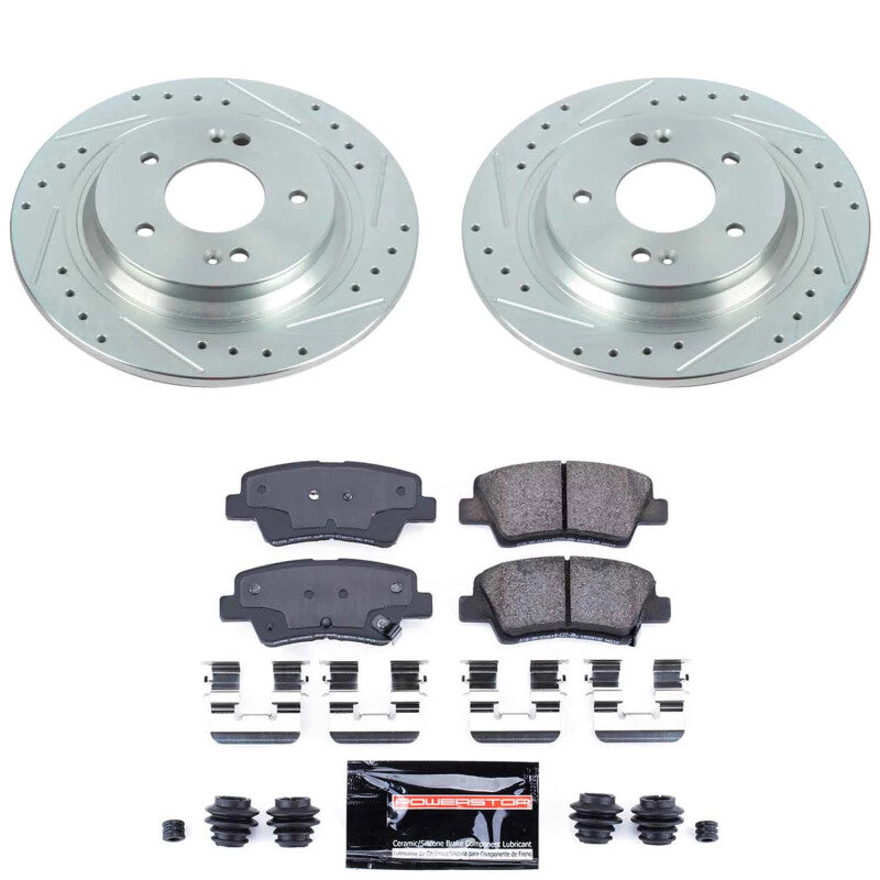 Power Stop 22-23 Hyundai Kona Rear Z23 Evolution Brake Kit-thumbmail-1
