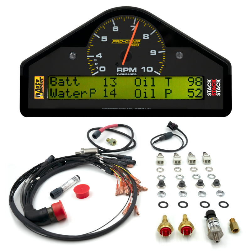 Autometer Pro-Comp Race Dash Display 0-3-10K RPM / WTRP / FUELP / OILP / OILT / WTMP / VOLT-thumbmail-2