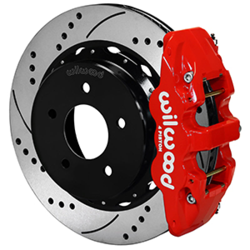 Wilwood 88-98 GM C1500 Aero4 SRP Rear Brake Kit 14in Rotor - Red-thumbmail-1